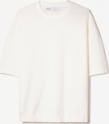 Bershka Shirt in Wit: voorkant