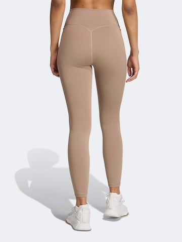 ADIDAS PERFORMANCE Skinny Sports trousers 'OPT' in Brown