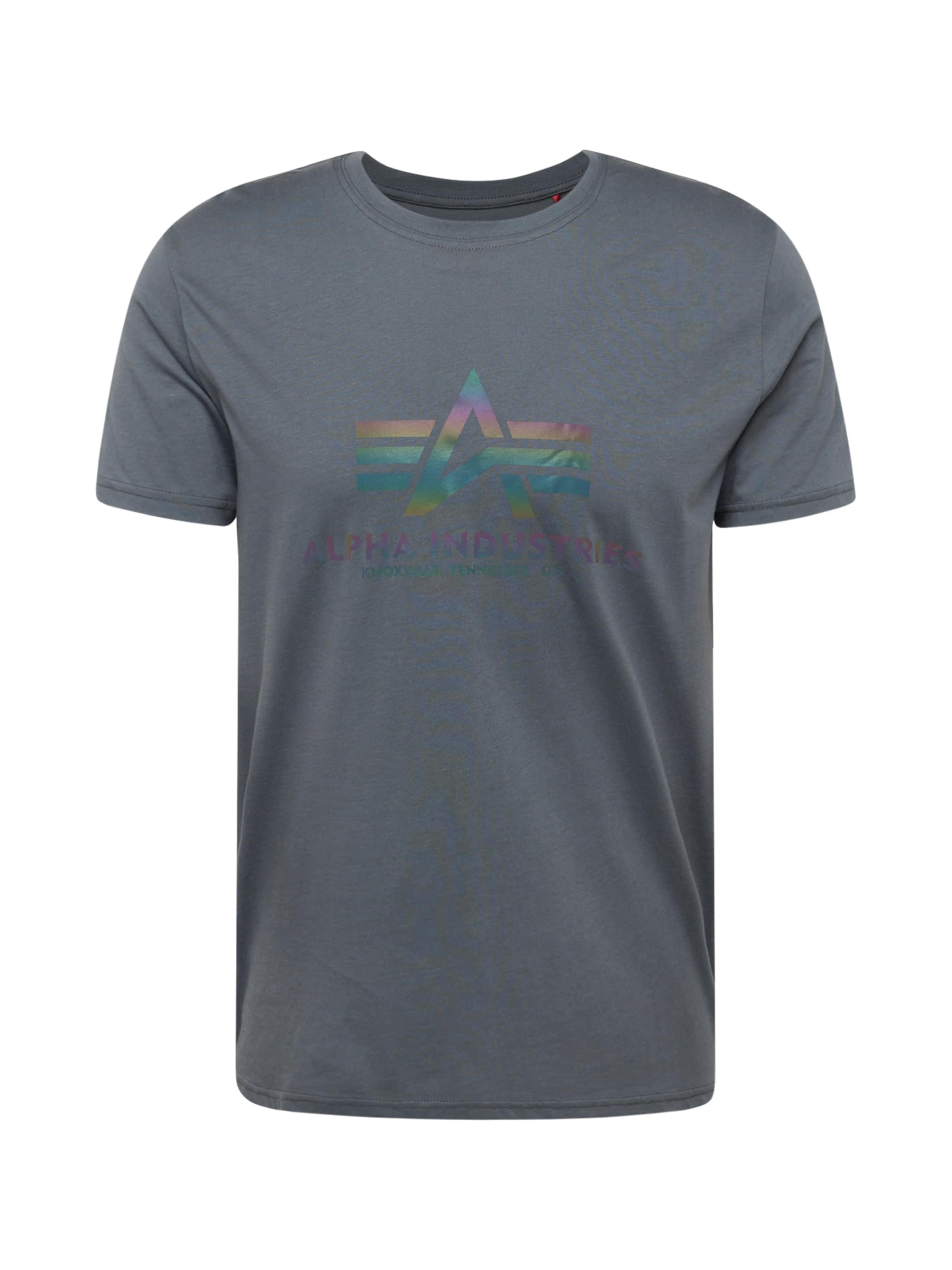 ALPHA INDUSTRIES Футболка в Серый: спереди