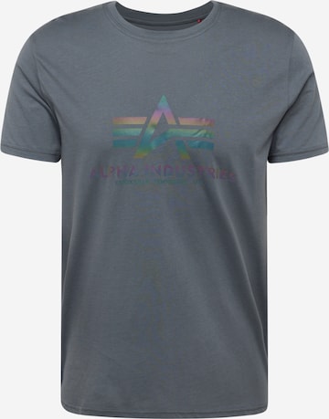 T-Shirt ALPHA INDUSTRIES en gris : devant
