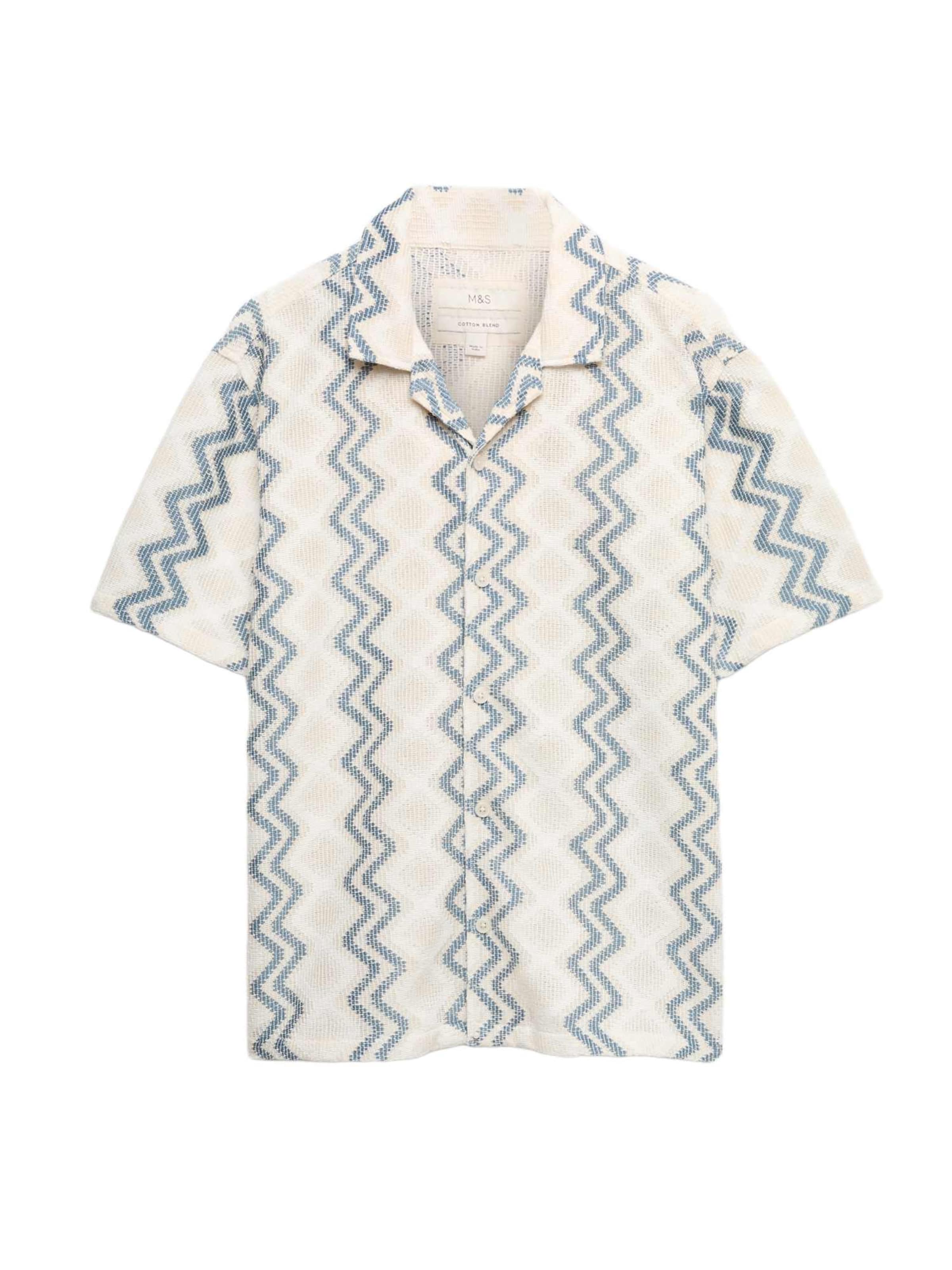 Marks & Spencer Shirt in Blauw: voorkant