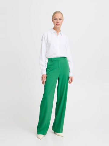 Wide leg Pantaloni con piega frontale 'Danta' di b.young in verde