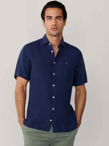 Coupe regular Chemise Hackett London en bleu : devant