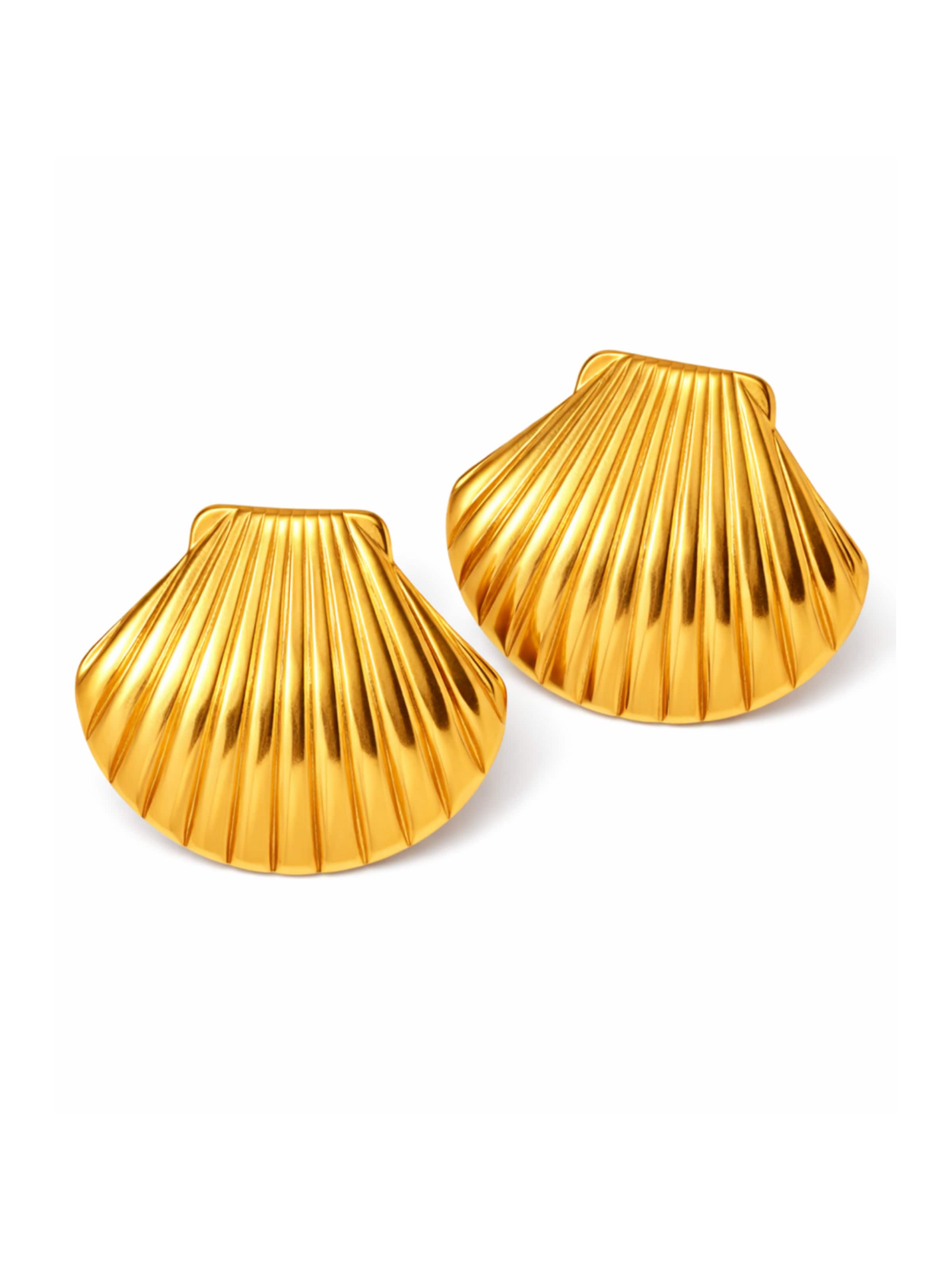 Pure Schmuck Earrings 'Sea Shell Ohrringe' in Gold: front