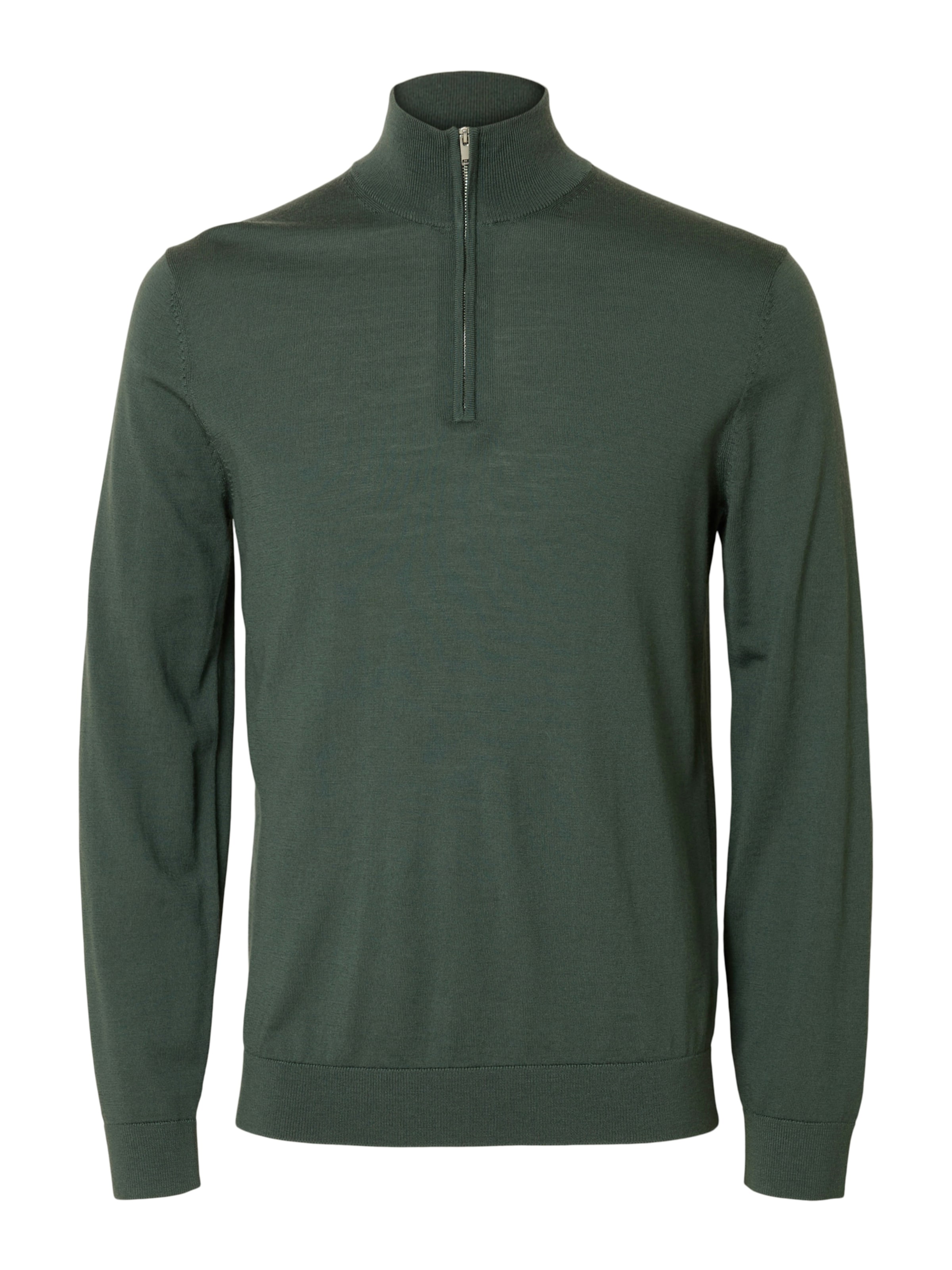 Pull-over 'SLHTRAY' SELECTED en vert : devant