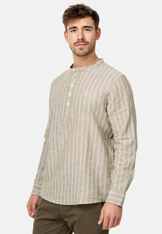 INDICODE JEANS Regular fit Overhemd 'Lif' in Beige