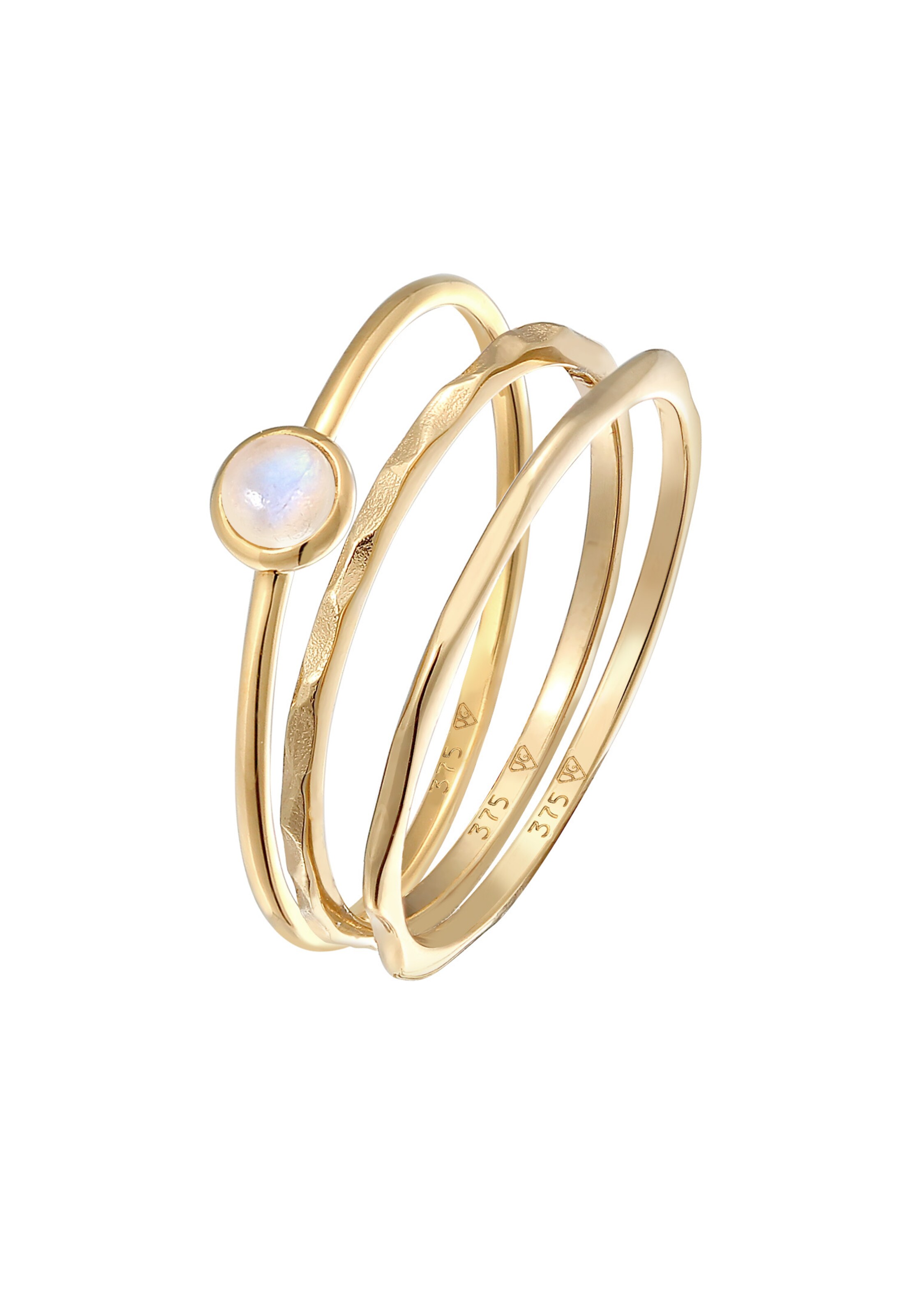 Bague 'Trio' ELLI PREMIUM en or : devant
