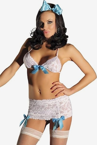 PASSION Crotchless Lingerie 'Wiki' in White: front