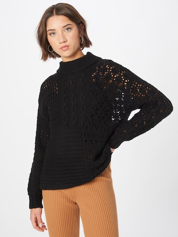 UNITED COLORS OF BENETTON Sweater in Black: front