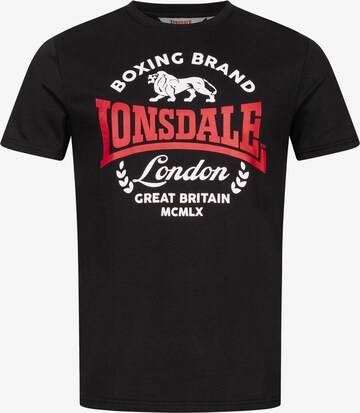 LONSDALE T-Shirt 'Waddon' in Schwarz: predná strana