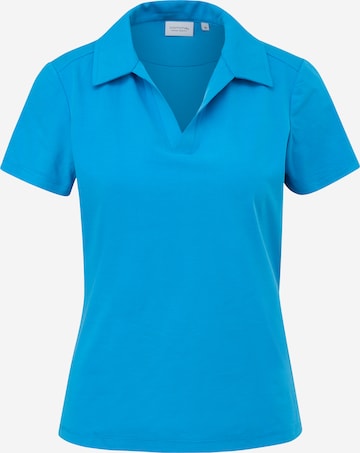 comma casual identity Poloshirt in Blau: predná strana