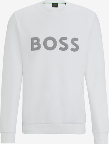 BOSS Sweatshirt 'Salbo' in White: front