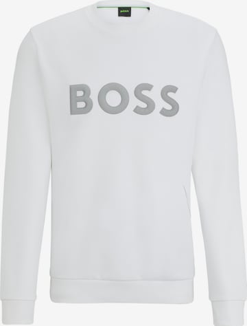 BOSS Sweatshirt 'Salbo' in White: front