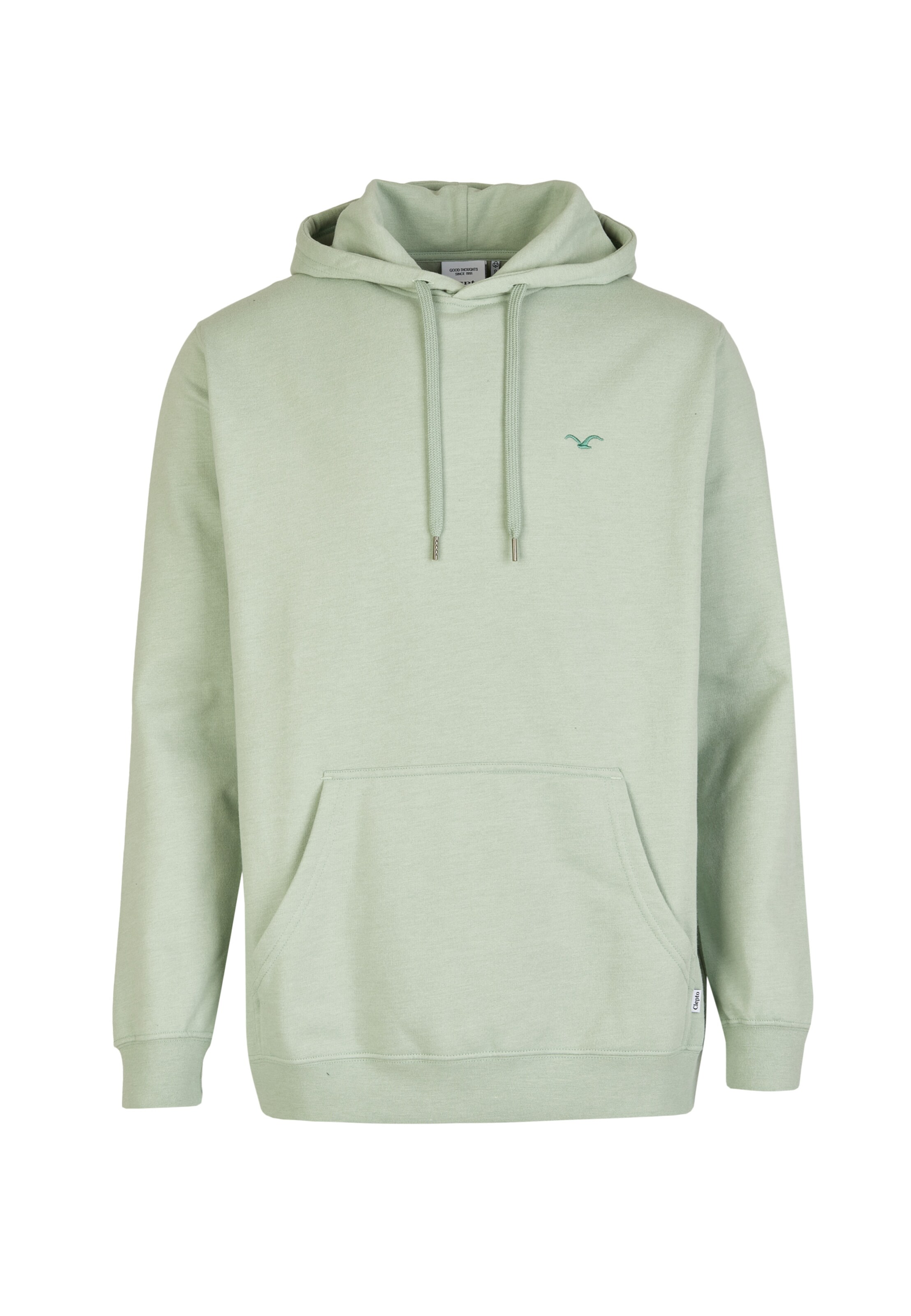 Cleptomanicx Hoodie 'Ligull' in Grün: Vorderseite