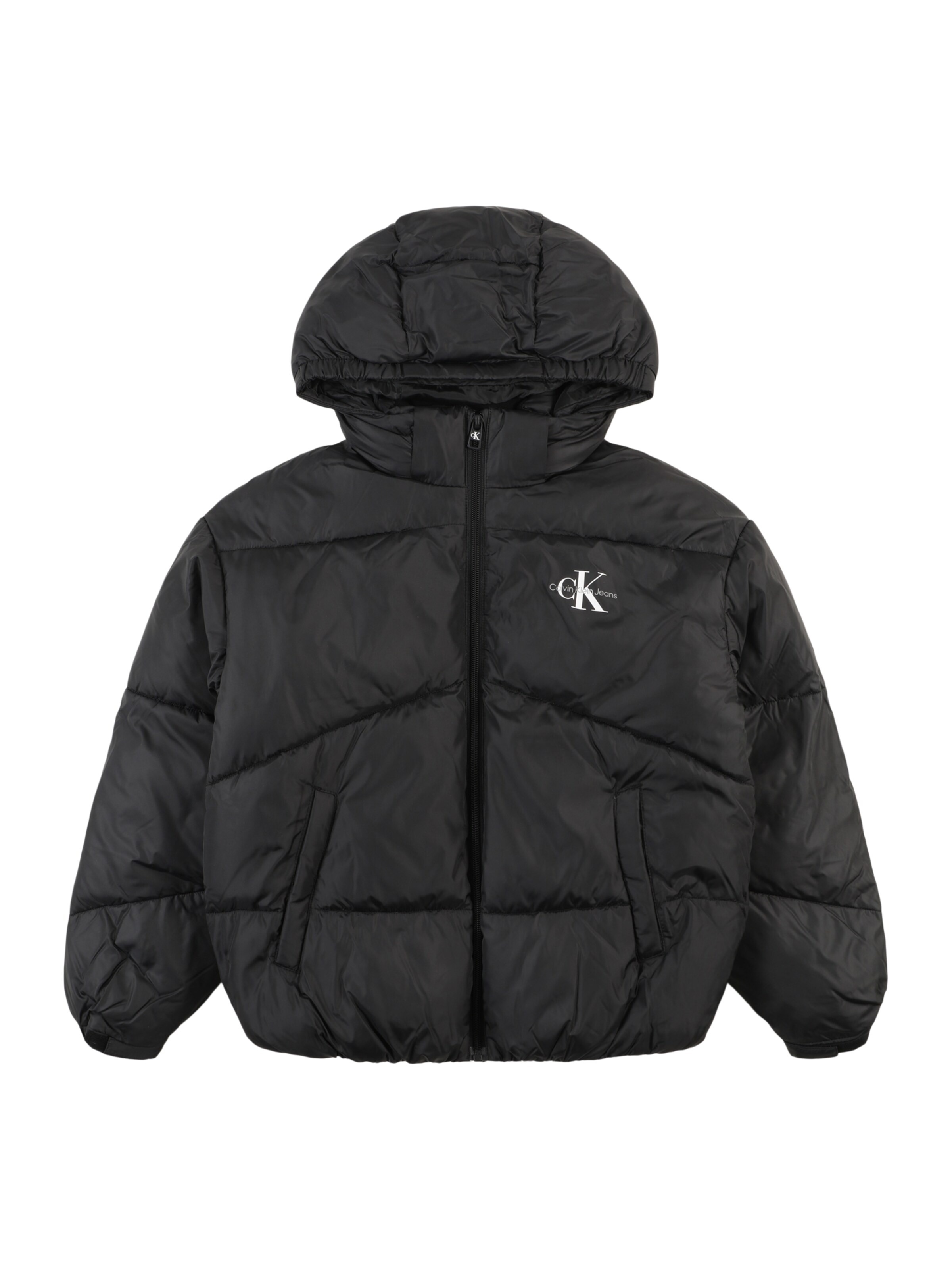 melns Calvin Klein Jeans Starpsezonu jaka: no priekšpuses