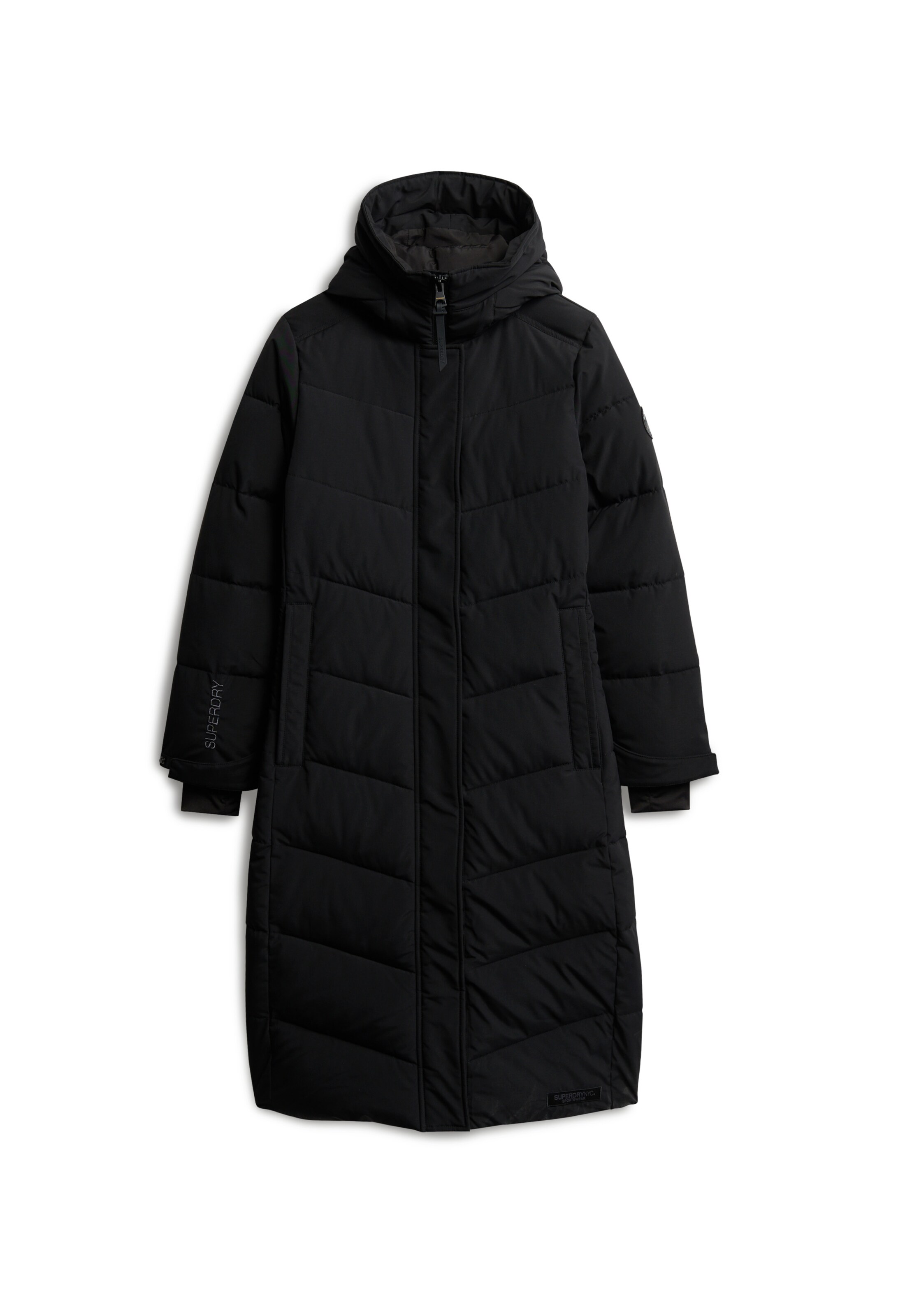 Manteau d’hiver Superdry & Co en noir : devant