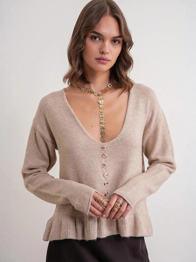 MixRay Pulover 'Pullover' veličine S-L u bež, Pregled proizvoda