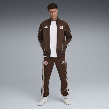 PUMA Tapered Sports trousers 'FC St. Pauli King Anthem' in Brown