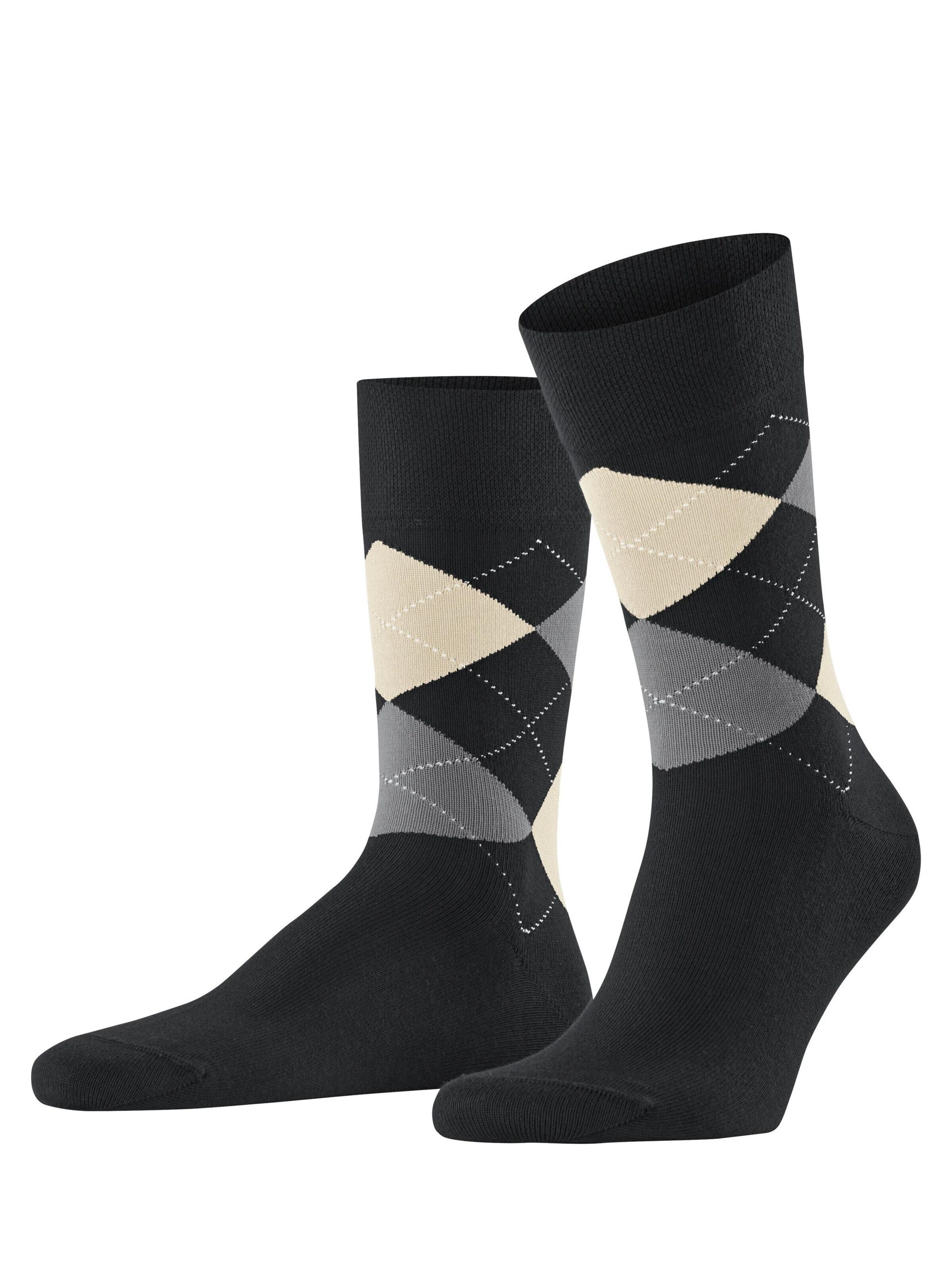 FALKE Socken 'Sensitive Argyle'‌ in Schwarz: Vorderseite