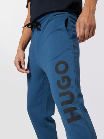 HUGO - Tapered Calças 'Dutschi' em azul