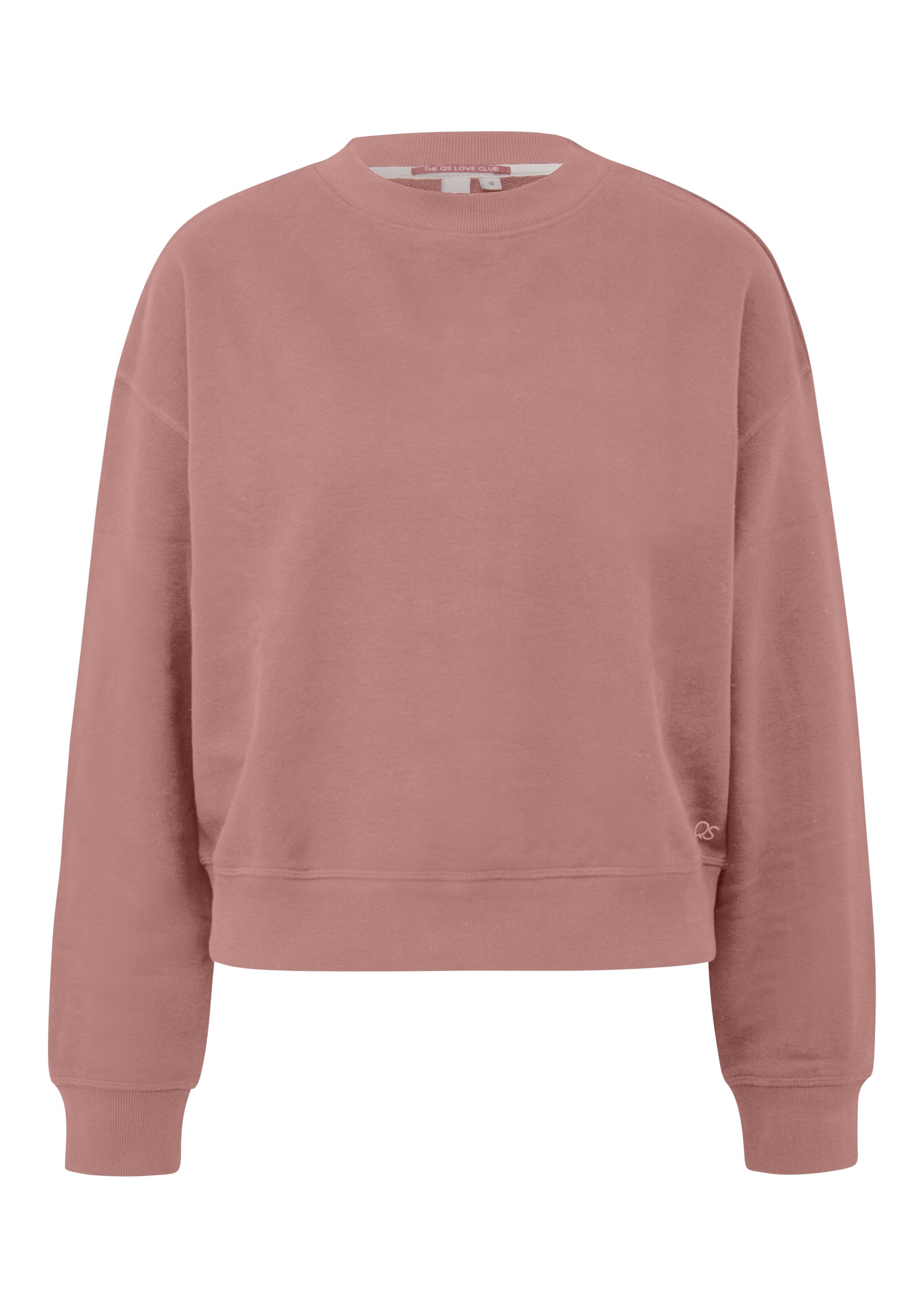 QS Sweatshirt in Roze: voorkant
