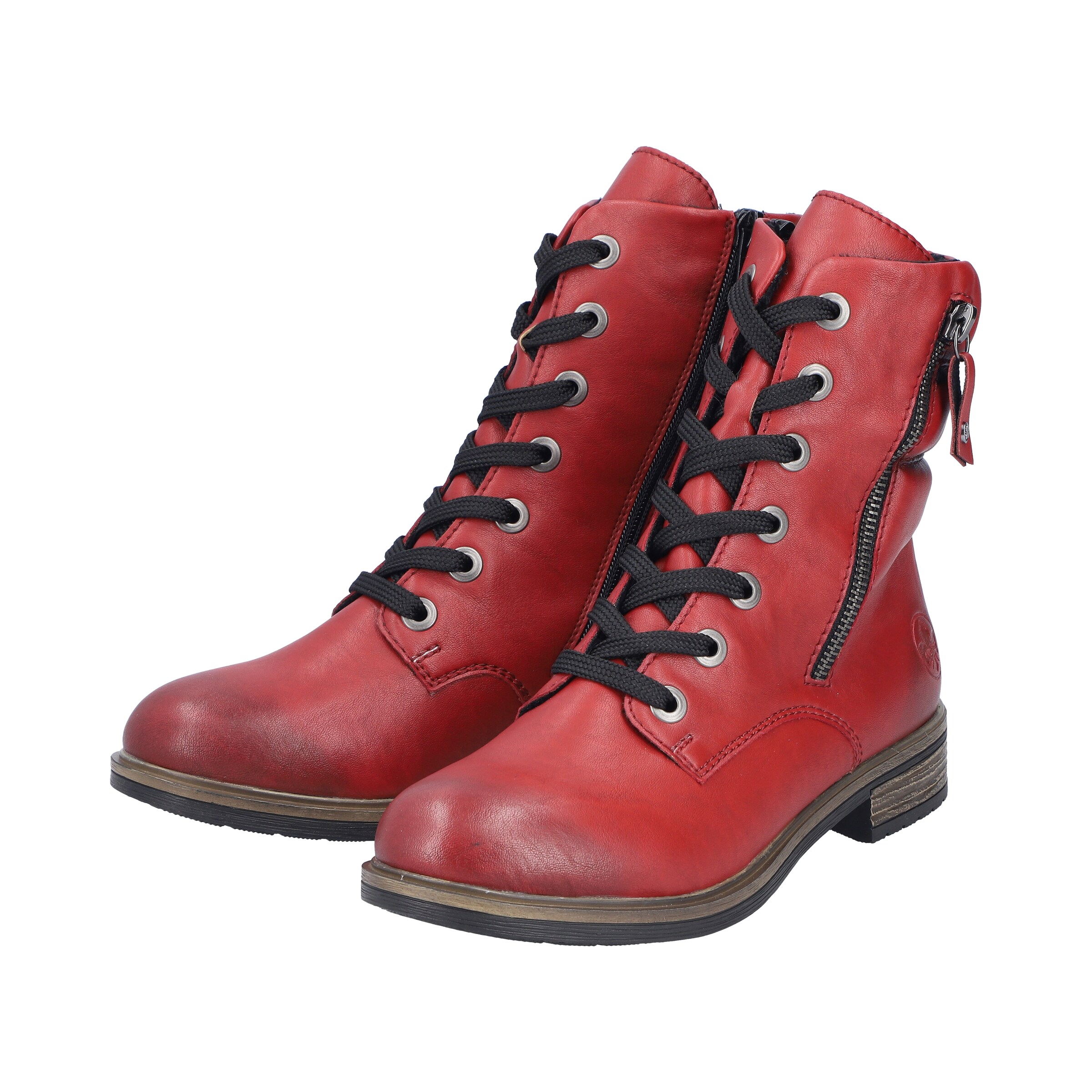 Rieker Schnürstiefel in Rot