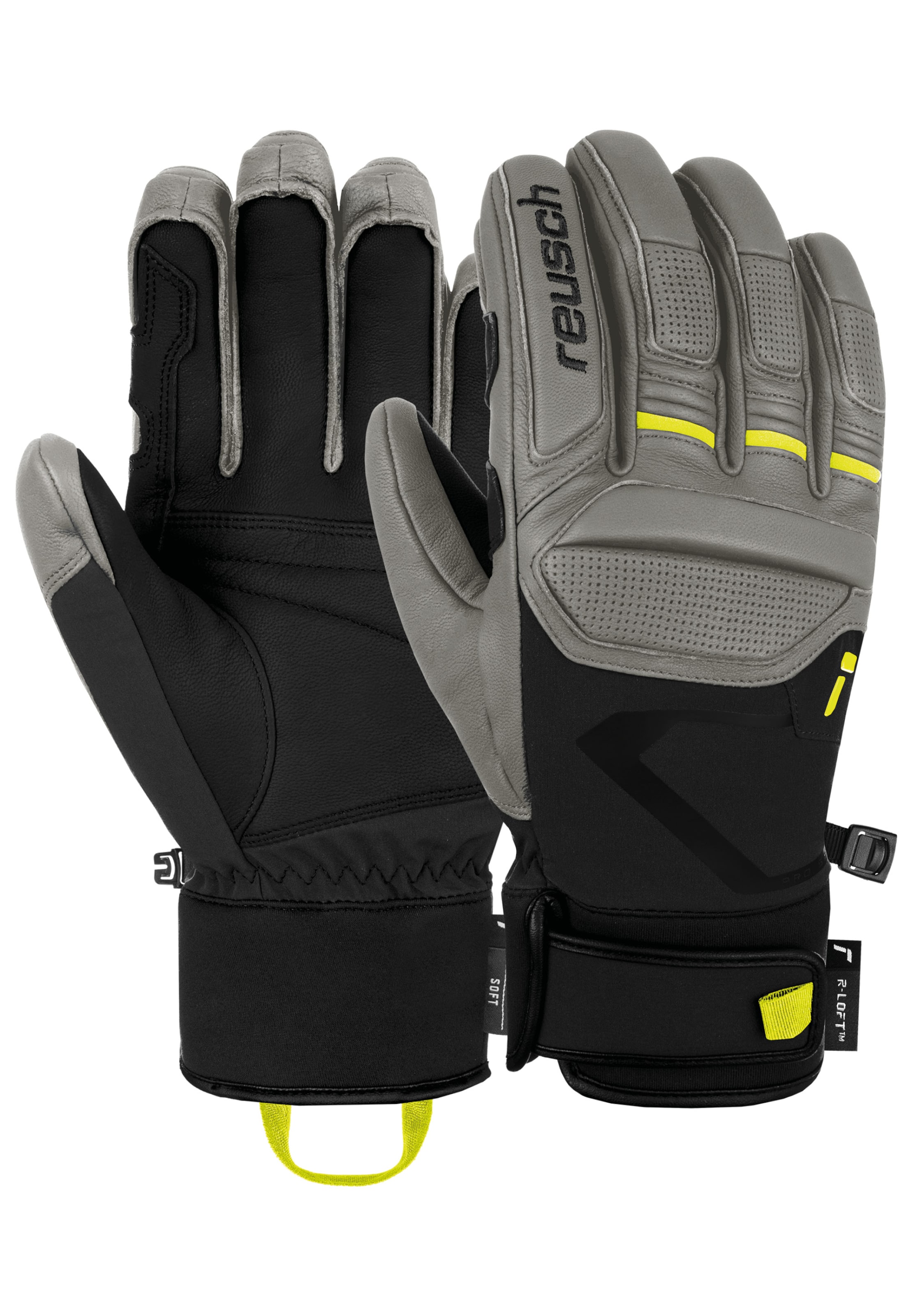 REUSCH Skihandschuhe 'Pro RC' in Grau: Vorderseite