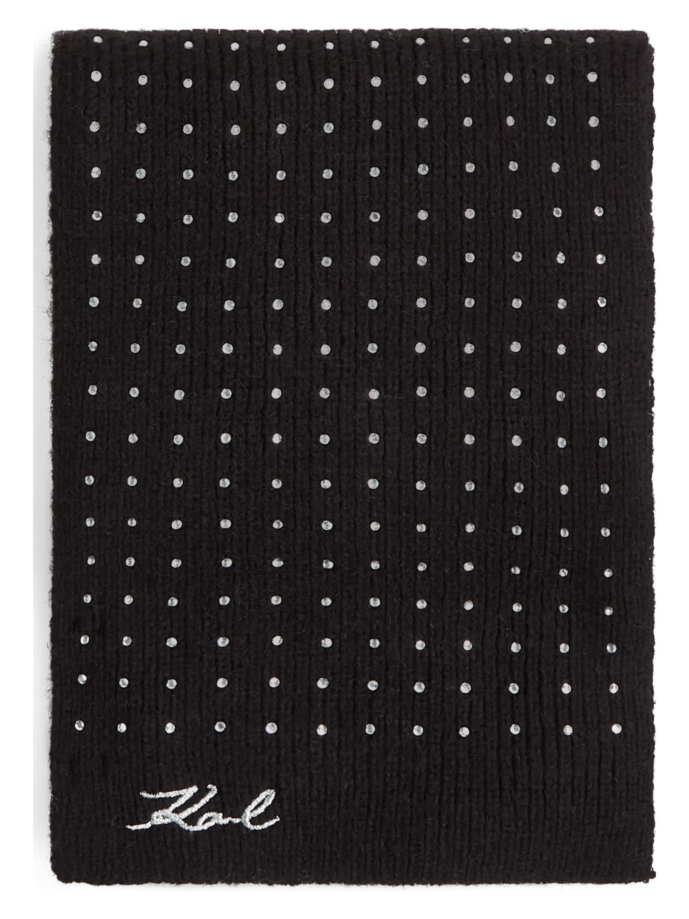 Sciarpa 'Signature' di Karl Lagerfeld in nero