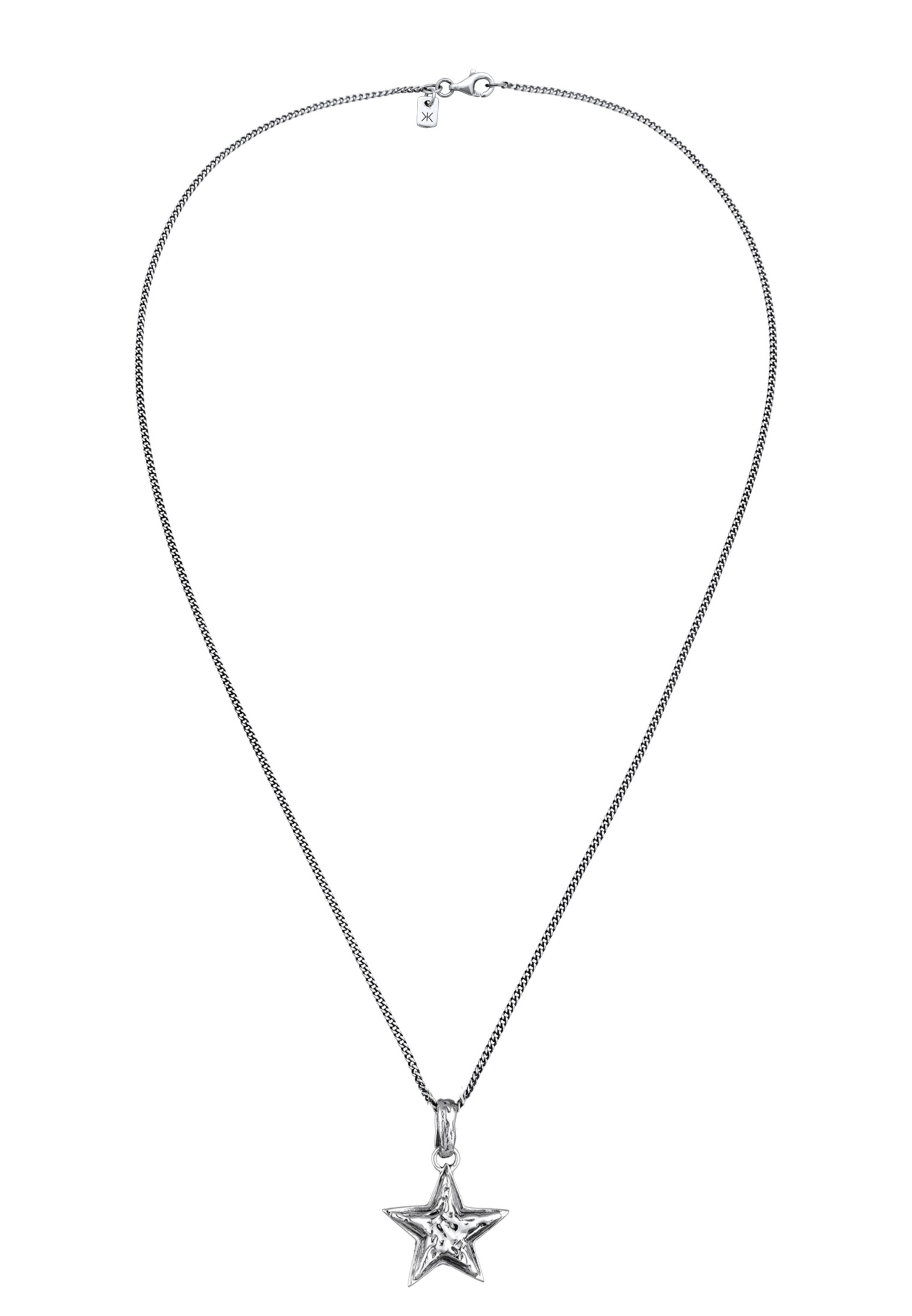 KUZZOI Ketting 'Stern' in Zilver: voorkant
