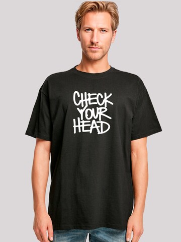 F4NT4STIC Shirt 'The Beastie Boys Check Your Head' in Zwart: voorkant