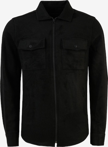 Buratti Button Up Shirt in Black: front