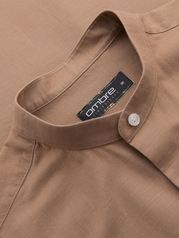 Ombre Regular fit Overhemd in Bruin