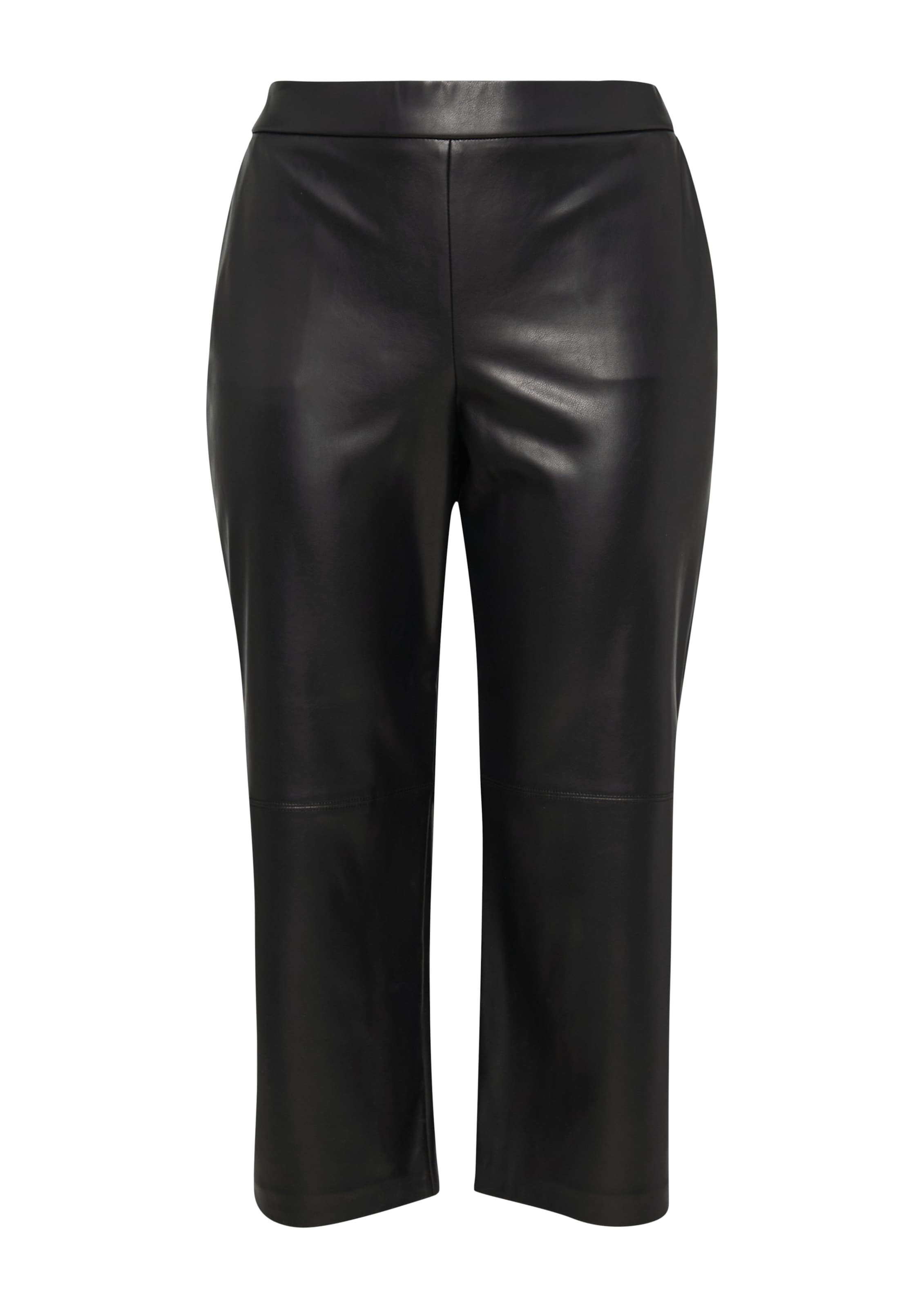 s.Oliver Red Label Plus Wide leg Broek in Zwart: voorkant