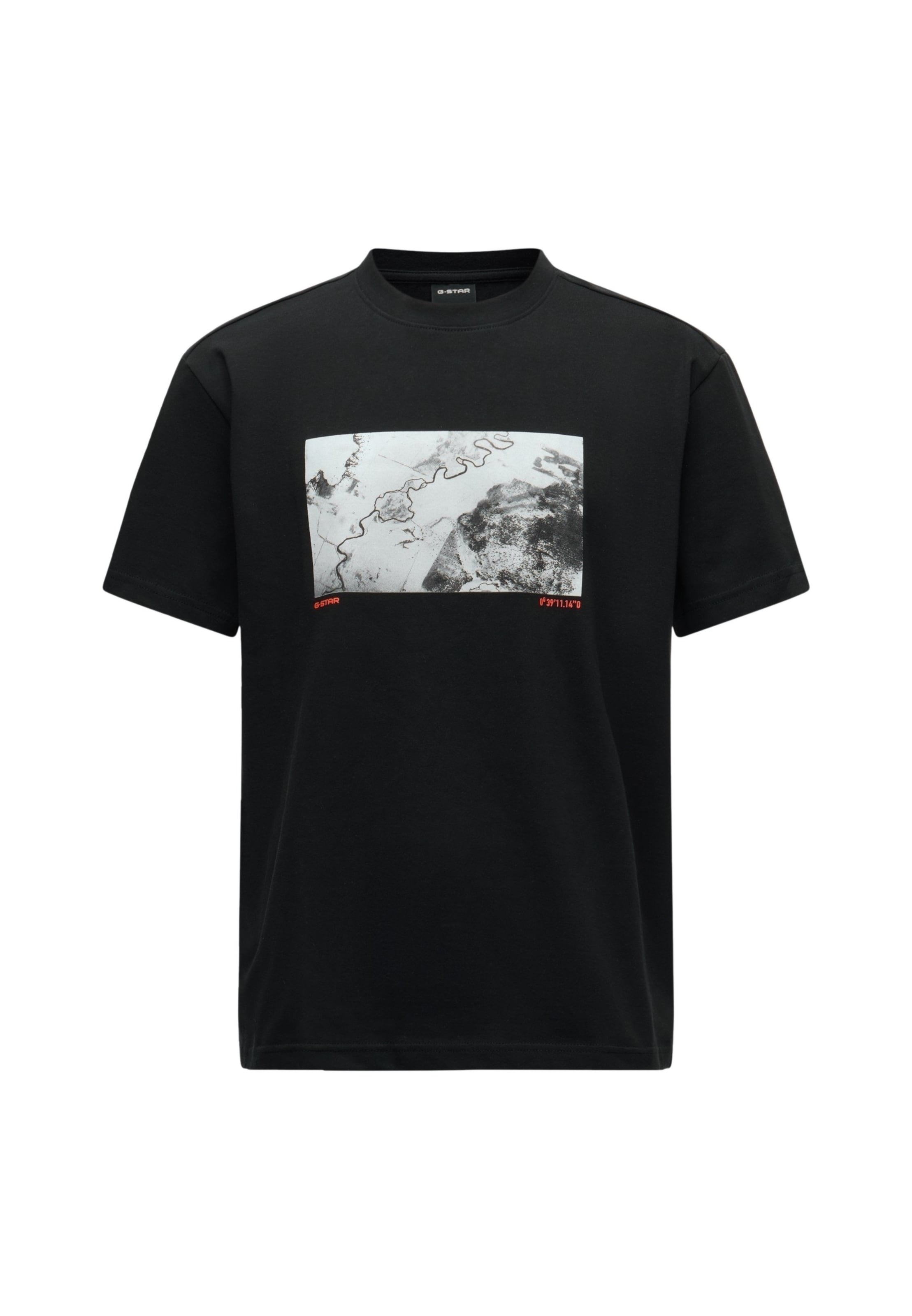 G-STAR Shirt 'Topo' in Black: front
