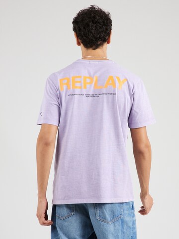 REPLAY Shirt in Purple