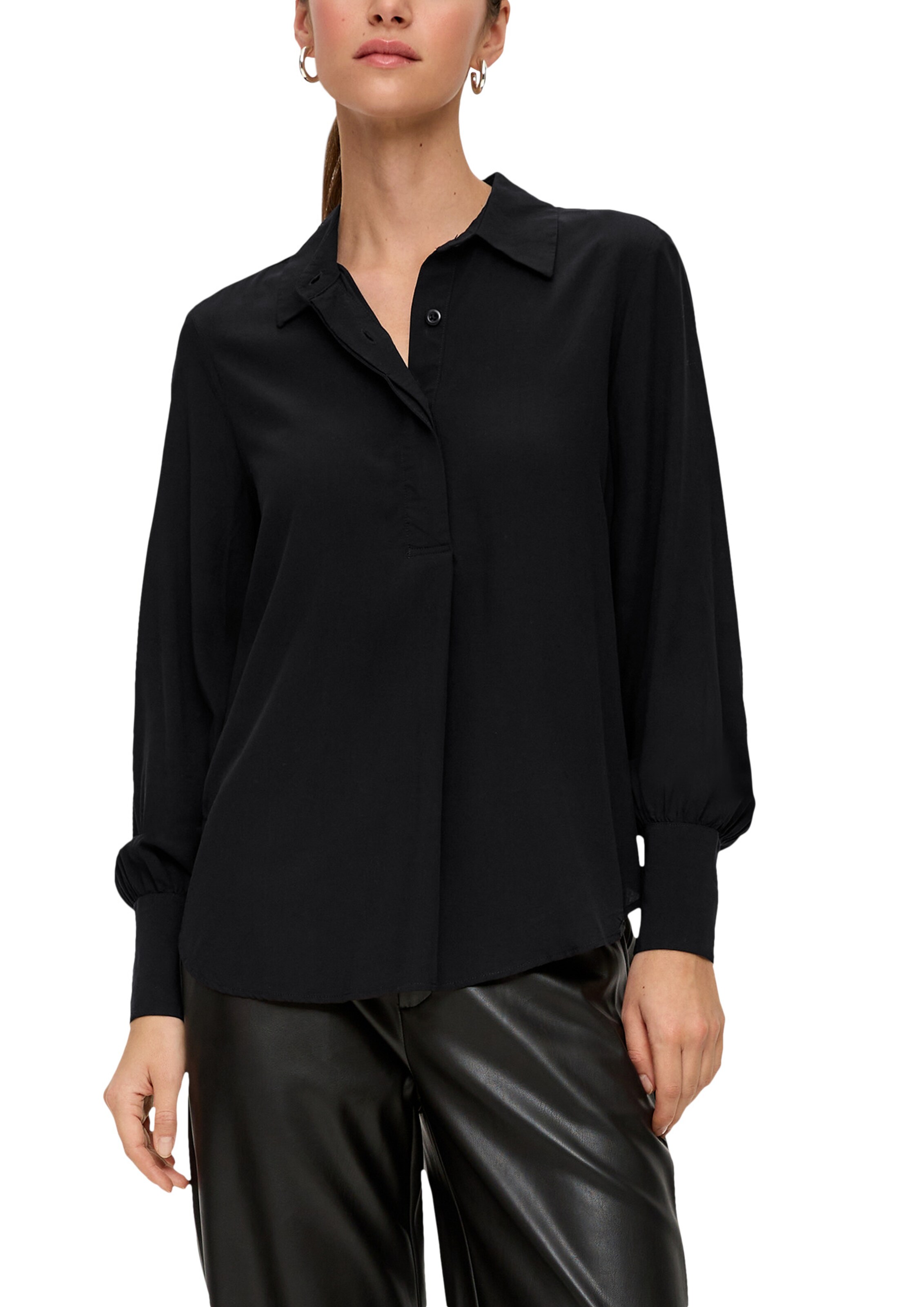 QS Bluse in Schwarz