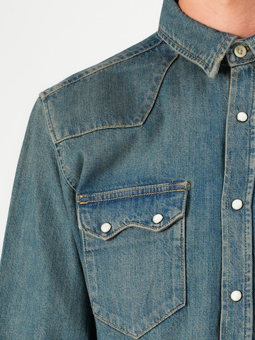 JACK & JONES Regular fit Button Up Shirt in Blue