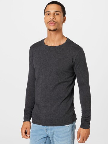 Pull-over 'Rome' SELECTED HOMME en gris : devant