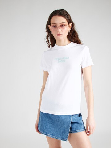 T-shirt Calvin Klein Jeans en blanc : devant