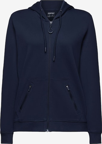 ESPRIT Zip-Up Hoodie in Blue: front