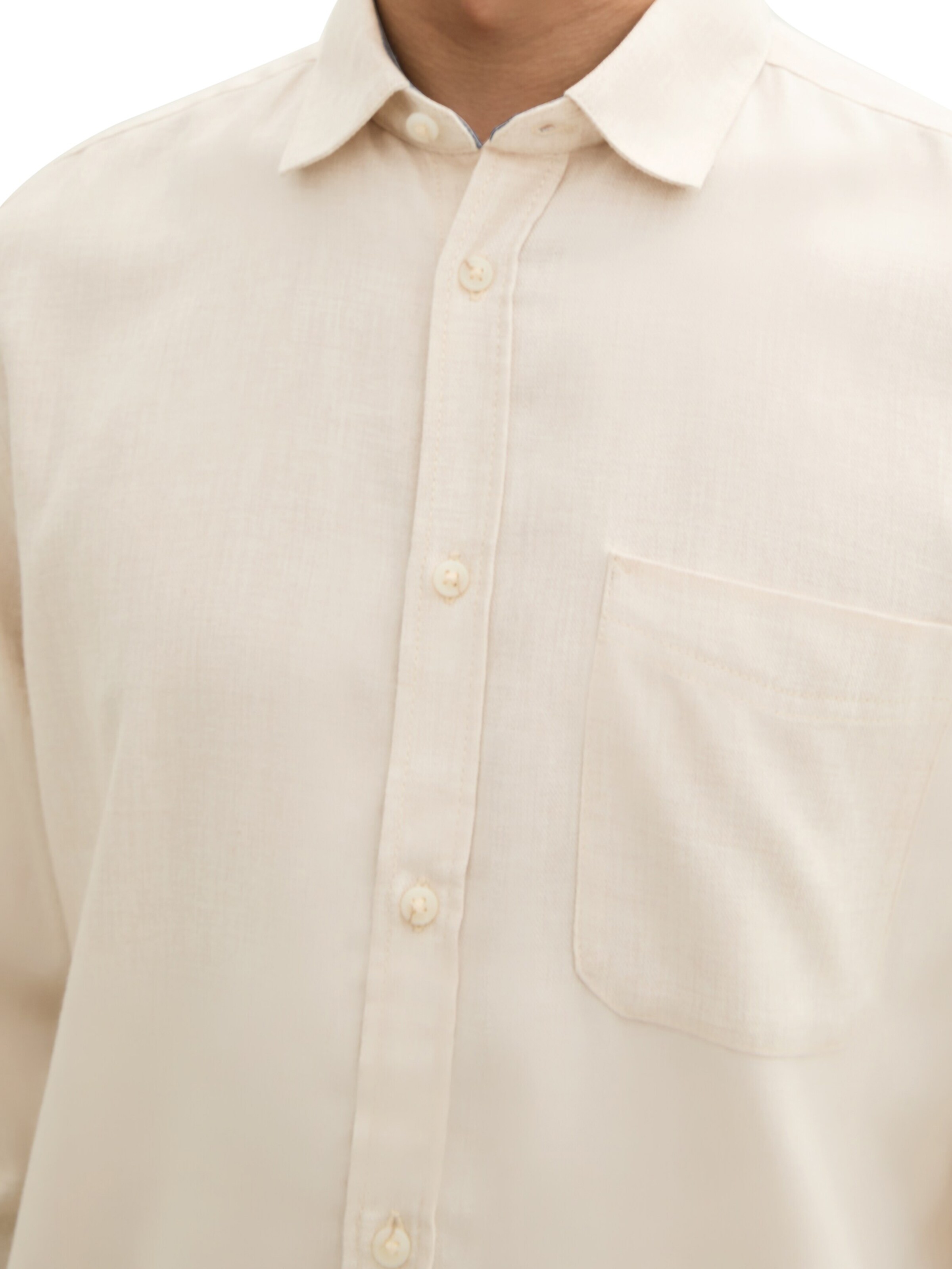 TOM TAILOR Regular fit Overhemd in Beige