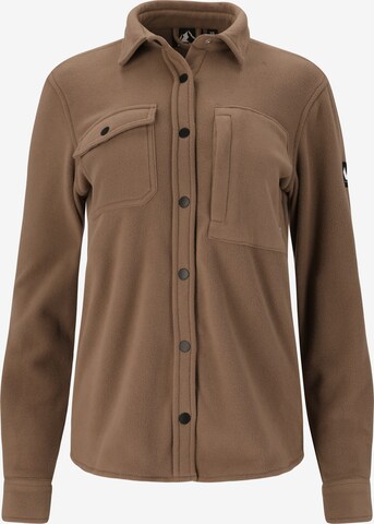 Whistler Athletic Fleece Jacket in Brown: front