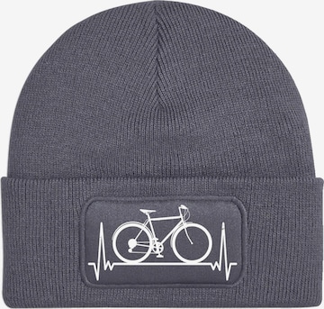 Youth Designz Mütze 'Heartbeat Fahrrad' in Grau: Vorderseite