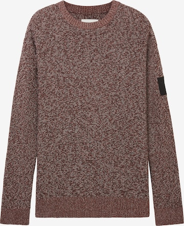 TOM TAILOR DENIM Sweater in Brown: front