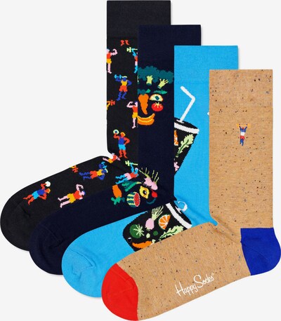 Happy Socks Socken in sand / navy / himmelblau / mischfarben / schwarz, Produktansicht