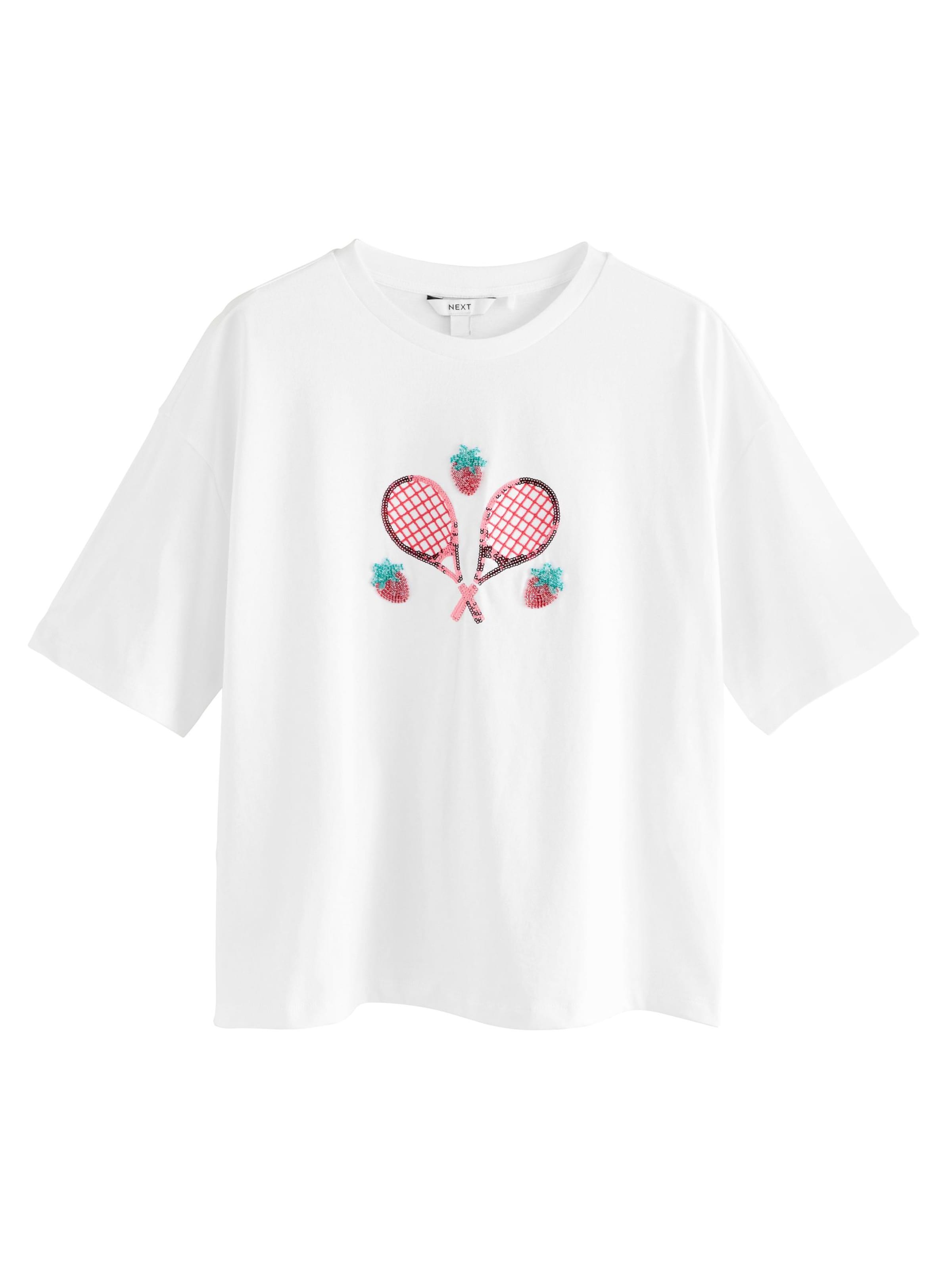 T-shirt 'Tennis' Next en blanc : devant