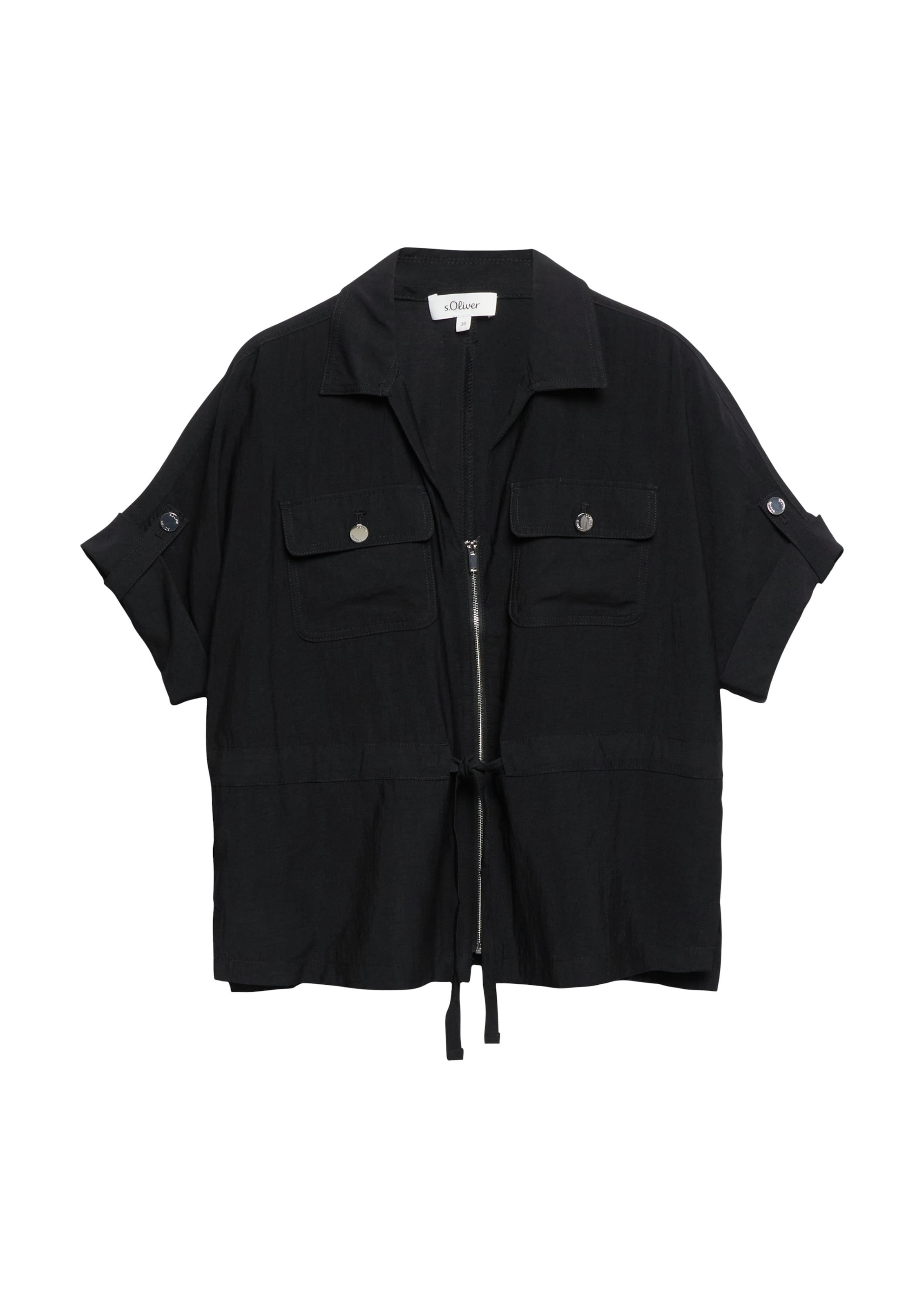 s.Oliver Men Tall Sizes Between-Season Jacket in Black: front