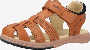 Kickers Sandals & Slippers in Brown: front