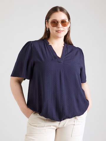 ONLY Carmakoma Bluza 'CARMILUNA' | modra barva: sprednja stran