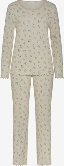 s.Oliver Pyjama in XS in creme / khaki / pastellpink / schwarz, Produktansicht
